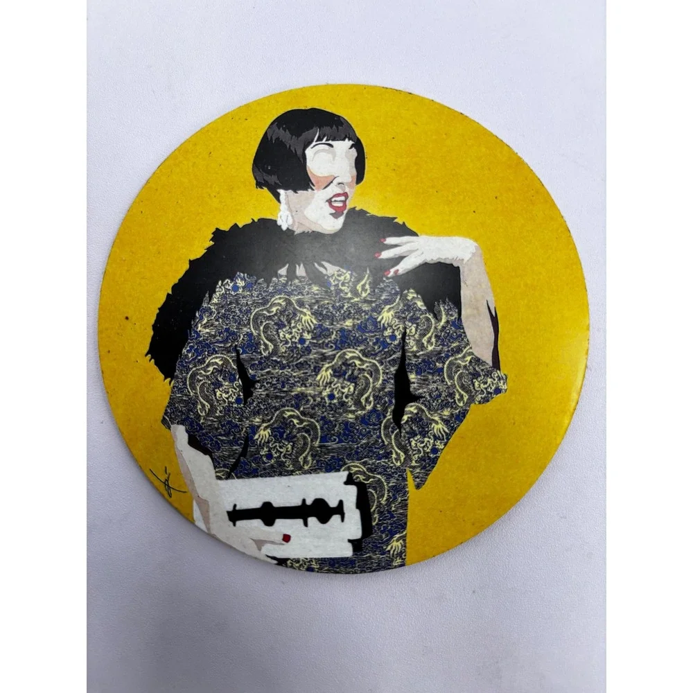 Thompson Madrid Artist Esteban Coaster Set 4pc Spanish Icons‎ Collage Art Boxed
